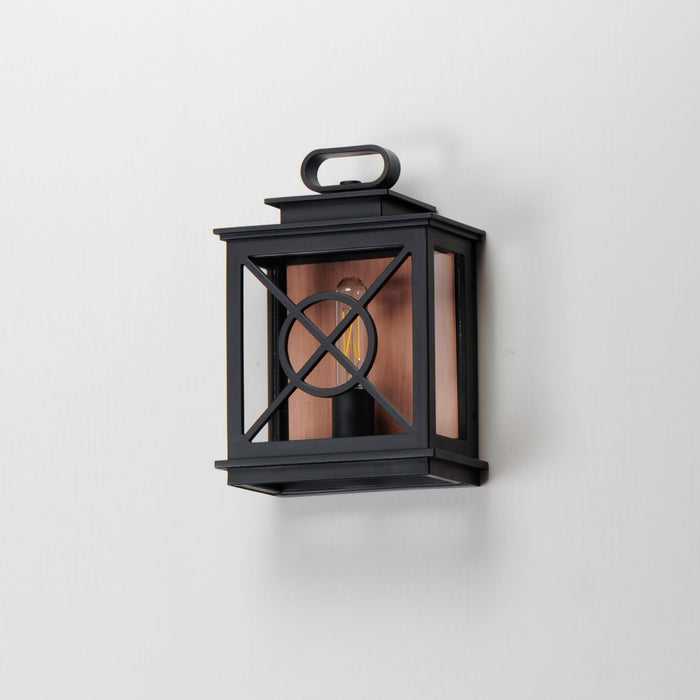 Maxim - 40802CLACPBK - One Light Outdoor Wall Sconce - Yorktown VX - Black/Aged Copper