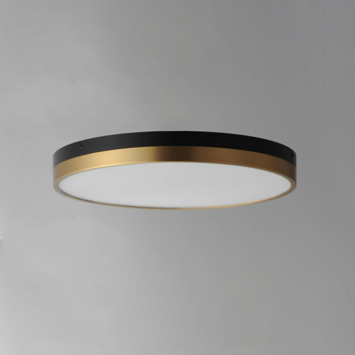 Maxim - 59704WTBKAB - LED Flush Mount - Dapper - Black / Antique Brass