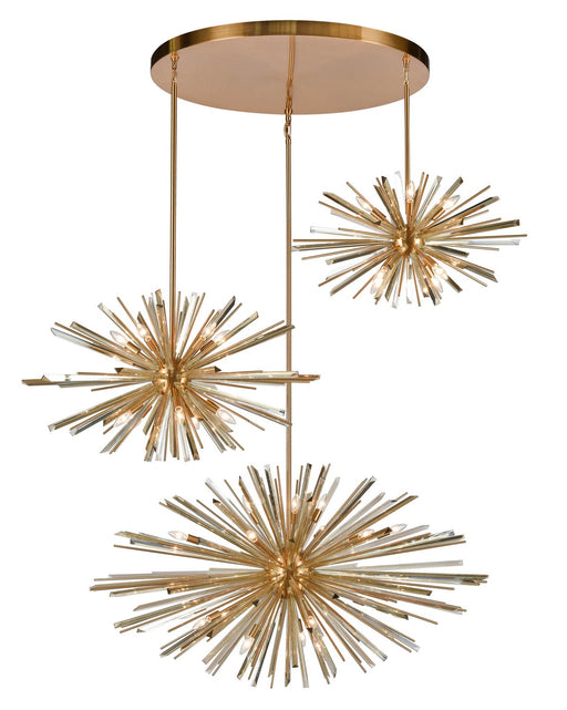 Avenue Lighting - HF8303-AB - 36 Light Chandelier - Palisades Ave. - Antique Brass With Champagne Glass
