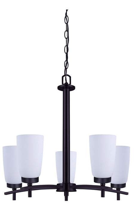 Canarm - ICH326A05BK - Five Light Chandelier - Portia - Matte Black
