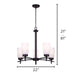 Canarm - ICH326A05BK - Five Light Chandelier - Portia - Matte Black