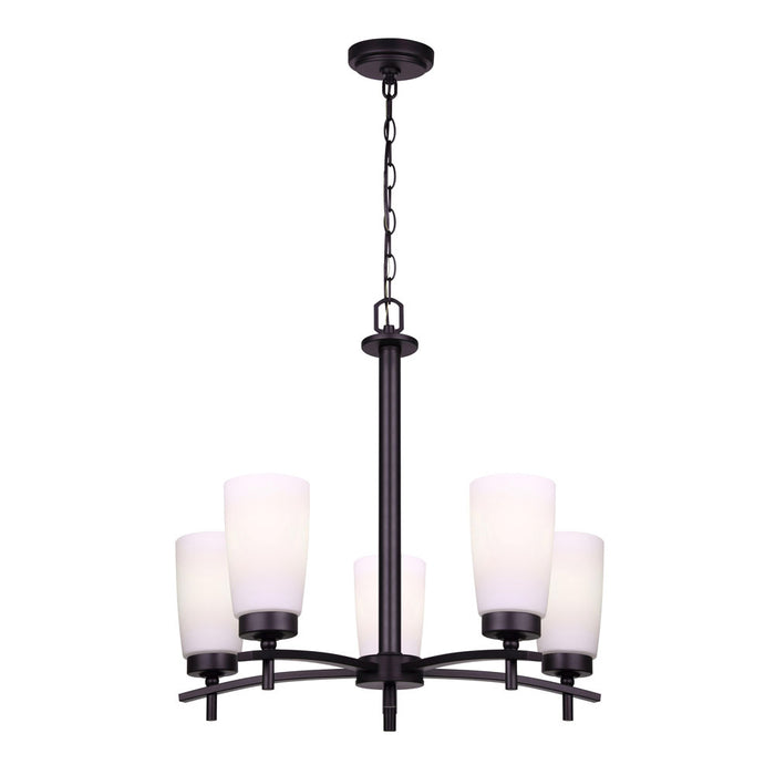 Canarm - ICH326A05BK - Five Light Chandelier - Portia - Matte Black