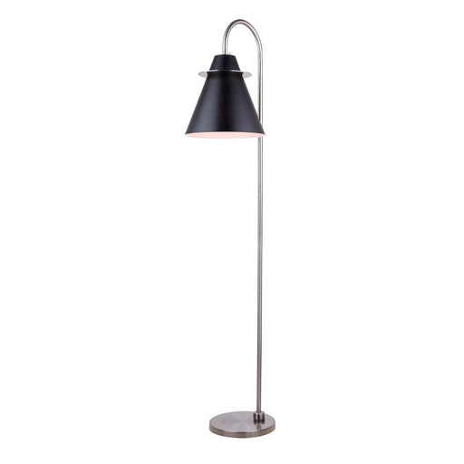 Talia One Light Floor Lamp Brushed Nickel/Matte Black