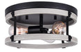 Canarm - IFM1094A14BBG - Three Light Flush Mount - Joelle - Black/Brushed Grey