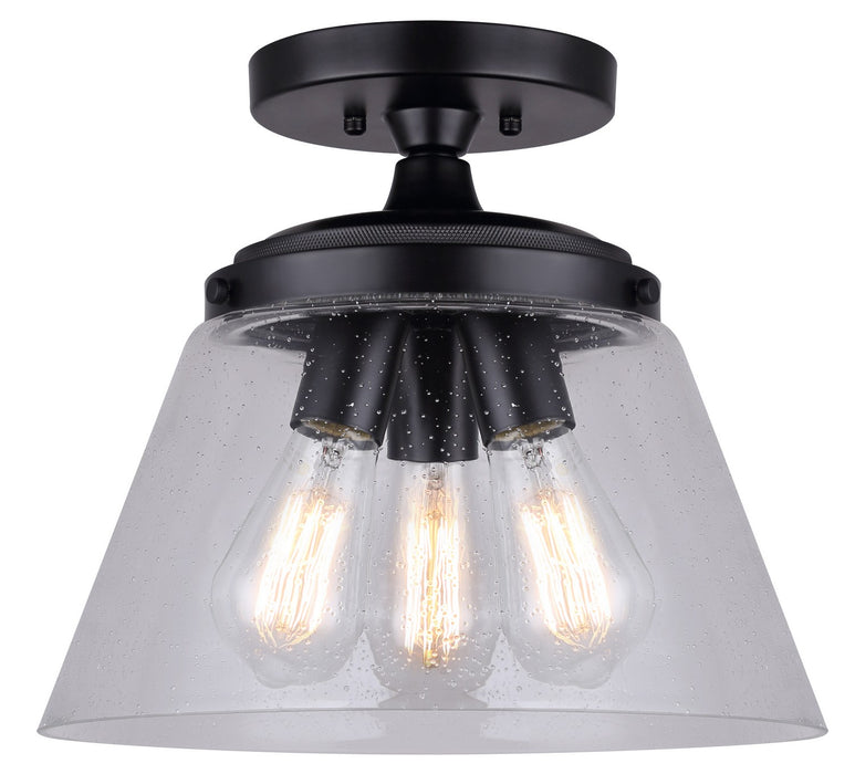Canarm - IPL1097A03BK13 - Three Light Pendant - Declan - Matte Black