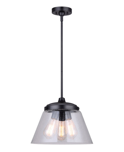 Declan Three Light Pendant Matte Black