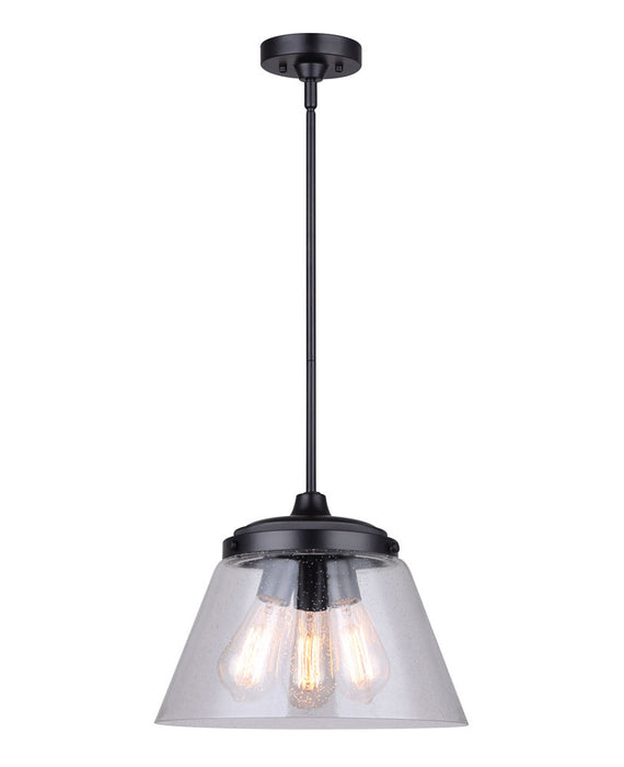 Canarm - IPL1097A03BK13 - Three Light Pendant - Declan - Matte Black