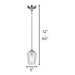Canarm - IPL1102A01BN - One Light Pendant - Conall - Brushed Nickel