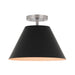 Canarm - ISF1076A01BKN - One Light Semi Flush Mount - Talia - Brushed Nickel/Matte Black