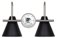 Canarm - IVL1076A02BKN - Two Light Vanity - Talia - Brushed Nickel/Matte Black