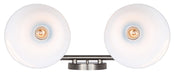 Canarm - IVL1076A02BKN - Two Light Vanity - Talia - Brushed Nickel/Matte Black