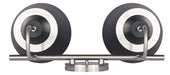 Canarm - IVL1076A02BKN - Two Light Vanity - Talia - Brushed Nickel/Matte Black