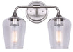Canarm - IVL1102A02BN - Two Light Vanity - Conall - Brushed Nickel