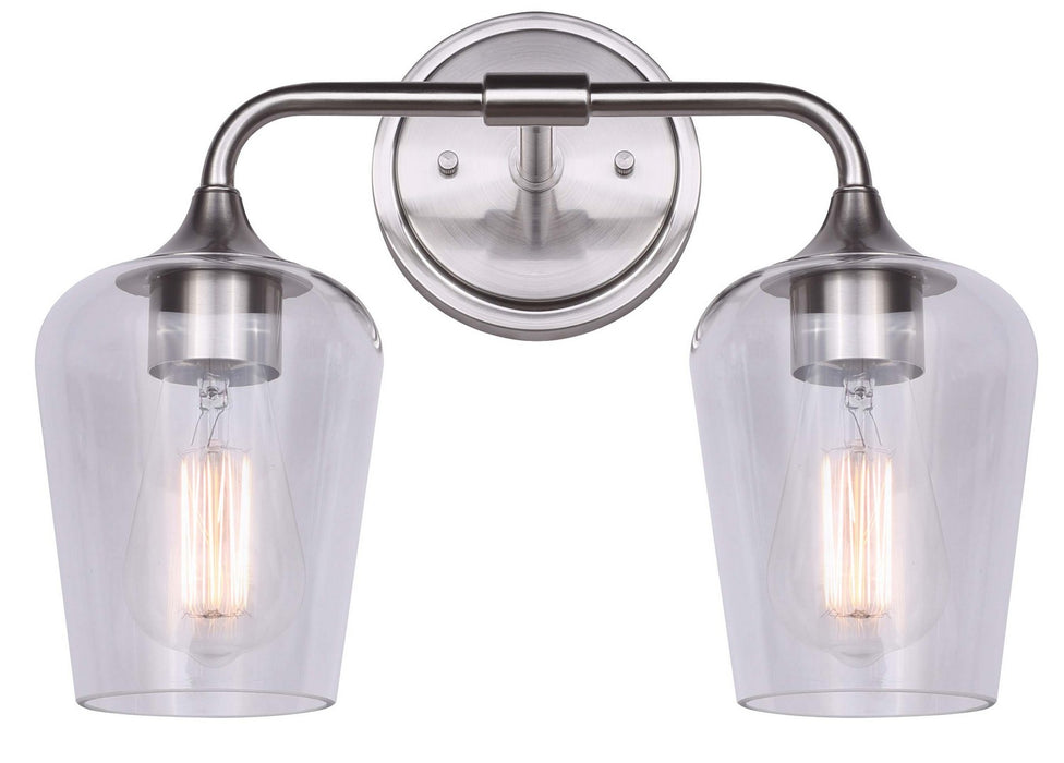 Canarm - IVL1102A02BN - Two Light Vanity - Conall - Brushed Nickel