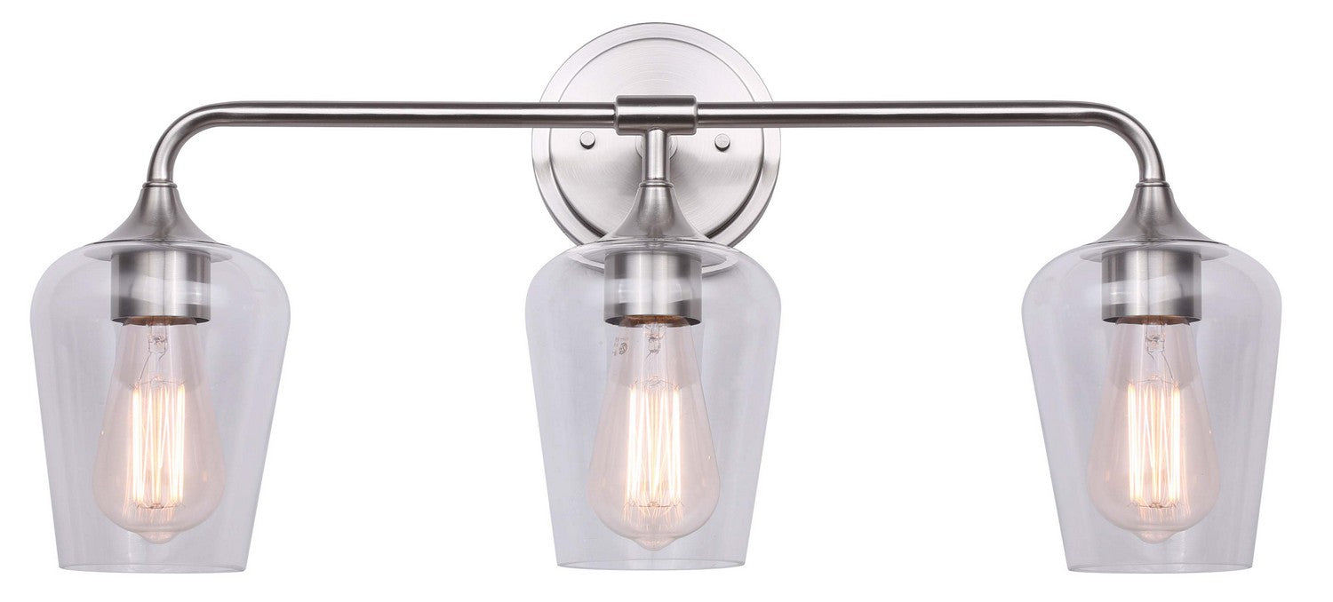Canarm - IVL1102A03BN - Three Light Vanity - Conall - Brushed Nickel