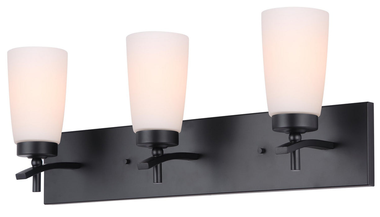 Canarm - IVL326A03BK - Three Light Vanity - Portia - Matte Black