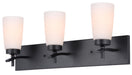 Canarm - IVL326A03BK - Three Light Vanity - Portia - Matte Black