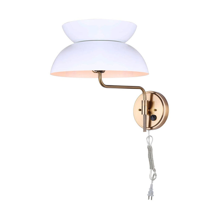 Canarm - IWF1096A01GDW - One Light Wall Sconce - Mila - Gold/Matte White
