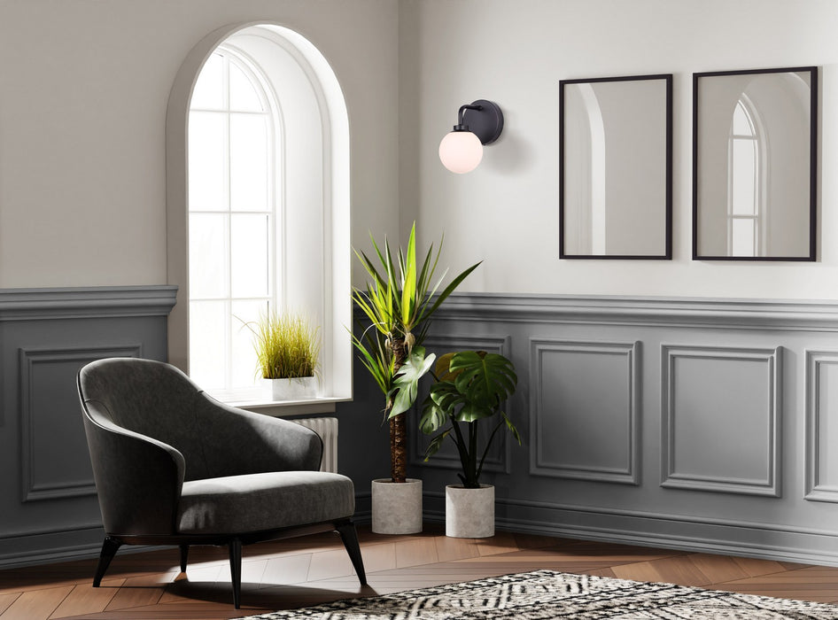 Canarm - IWF1105A01BK9 - One Light Wall Sconce - Asher - Matte Black