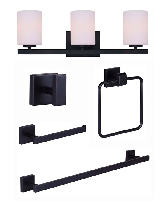 Canarm - R5JAE-BK - Bath Accessories and Vanity Combo - Jae - Matte Black
