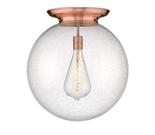 Innovations - 221-1F-AC-G204-18 - One Light Flush Mount - Essex - Antique Copper