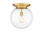 Innovations - 221-1F-SG-G202-14 - One Light Flush Mount - Essex - Satin Gold