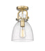 Innovations - 410-1F-BB-G412-8SDY - One Light Flush Mount - Downtown Urban - Brushed Brass