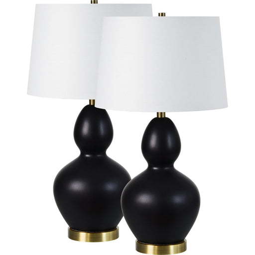 Kamilia Table Lamp- Set Matte Black