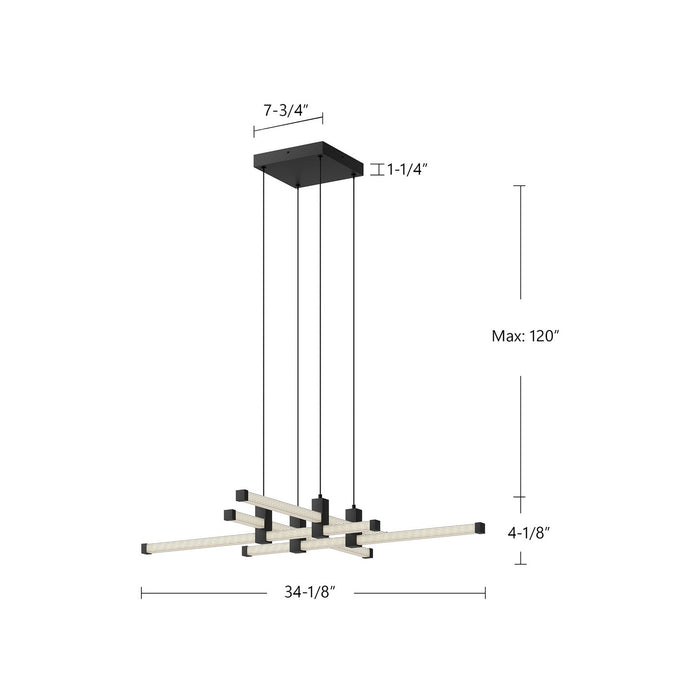 Kuzco Lighting - CH23534-BK - LED Chandelier - Blade - Black