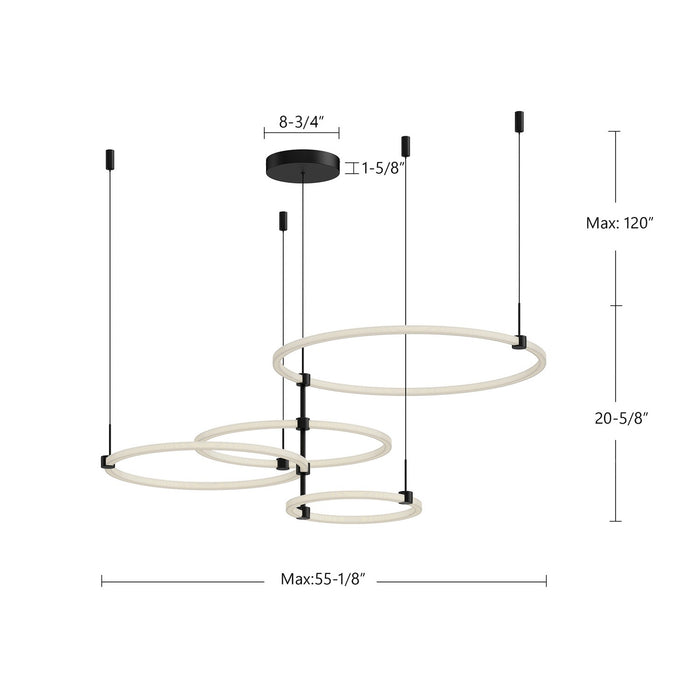 Kuzco Lighting - CH24755-BK - LED Chandelier - Bruni - Black