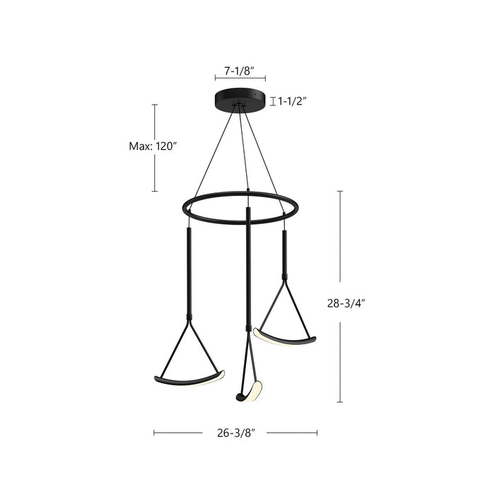 Kuzco Lighting - CH81527-BK - LED Chandelier - Mobil - Black