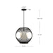 Kuzco Lighting - EP56913-BK/OP - One Light Exterior Pendant - Kona - Black/Opal Glass