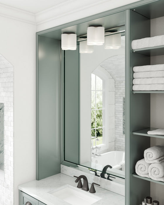 Kuzco Lighting - FM54809-BK/OP - LED Flush Mount - Clover - Black/Opal Glass