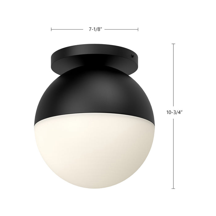 Kuzco Lighting - FM58310-BK/OP - One Light Flush Mount - Monae - Black/Opal Glass