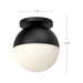 Kuzco Lighting - FM58310-BK/OP - One Light Flush Mount - Monae - Black/Opal Glass