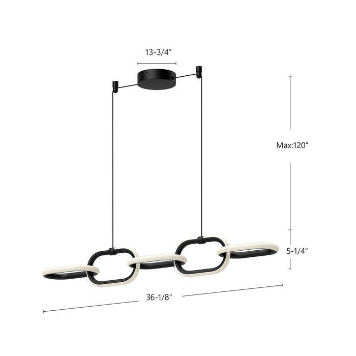 Kuzco Lighting - LP92636-BK - LED Linear Pendant - Airen - Black