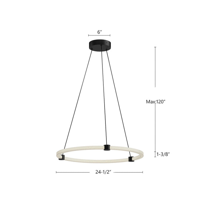 Kuzco Lighting - PD24724-BK - LED Pendant - Bruni - Black
