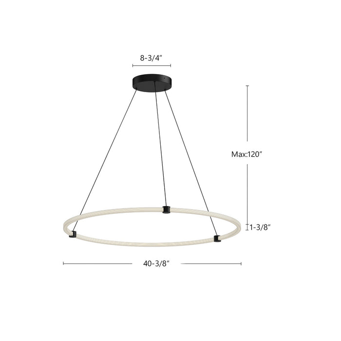 Kuzco Lighting - PD24748-BK - LED Pendant - Bruni - Black