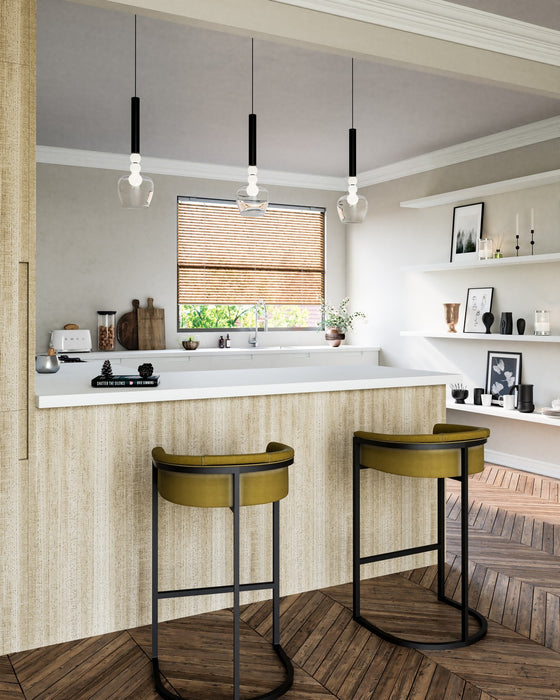 Kuzco Lighting - PD30501-BK/CL - LED Pendant - Rise - Black/Clear