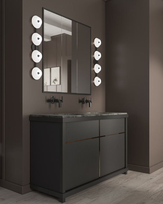 Kuzco Lighting - VL45730-BK/GO - LED Vanity - Holt - Black/Glossy Opal Glass