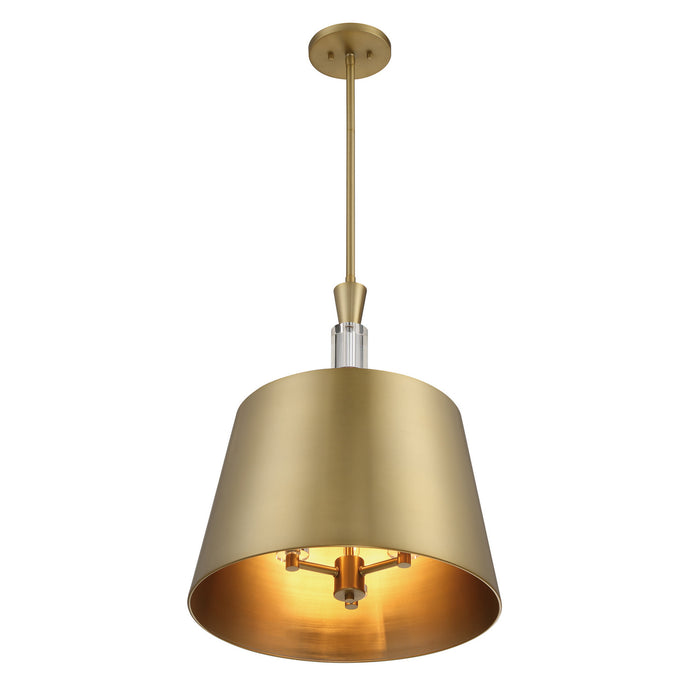 Metropolitan - N7553-695 - Three Light Pendant - Baratti - Soft Brass