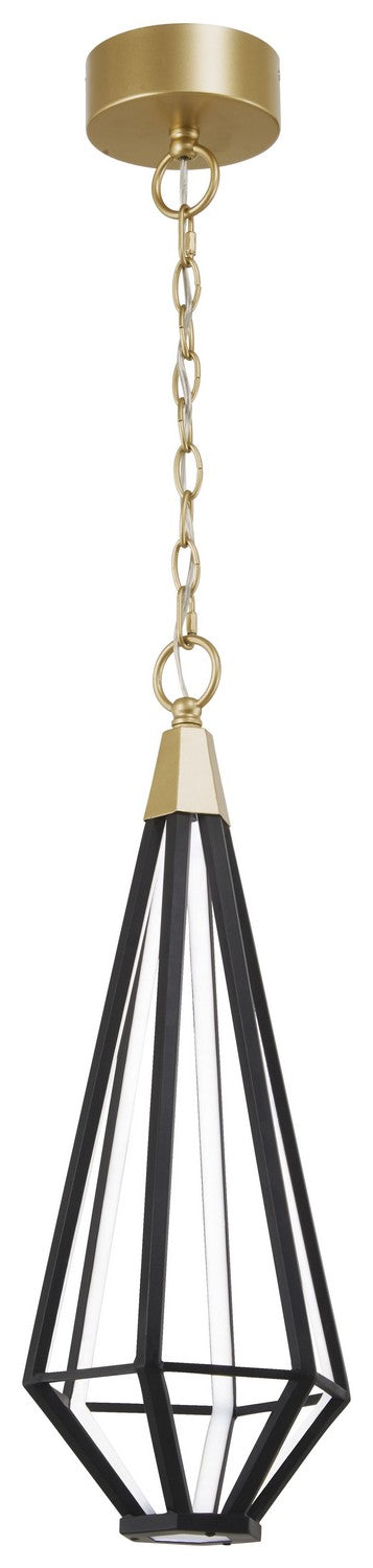 George Kovacs - P5520-726A-L - LED Mini Pendant - Dripping Gems - Soft Brass And Black