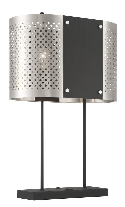 George Kovacs - P5532-420 - Two Light Table Lamp - Noho - Brushed Nickel W/ Sand Coal