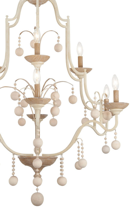 Minka-Lavery - 2669-717 - Nine Light Chandelier - Colonial Charm - White Wash