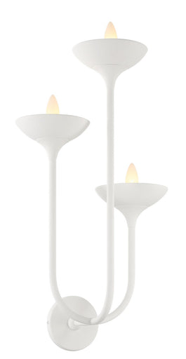 Ryton Three Light Wall Sconce Plaster White