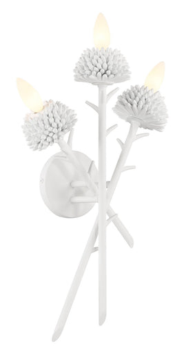 North Fork by Robin Baron Three Light Wall Sconce Sand White