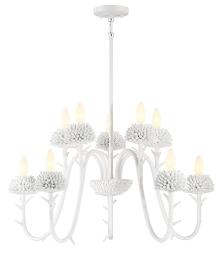 North Fork by Robin Baron Ten Light Chandelier Sand White