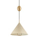 Troy Lighting - F7618-PBR/SSD - One Light Pendant - Fontana - Patina Brass