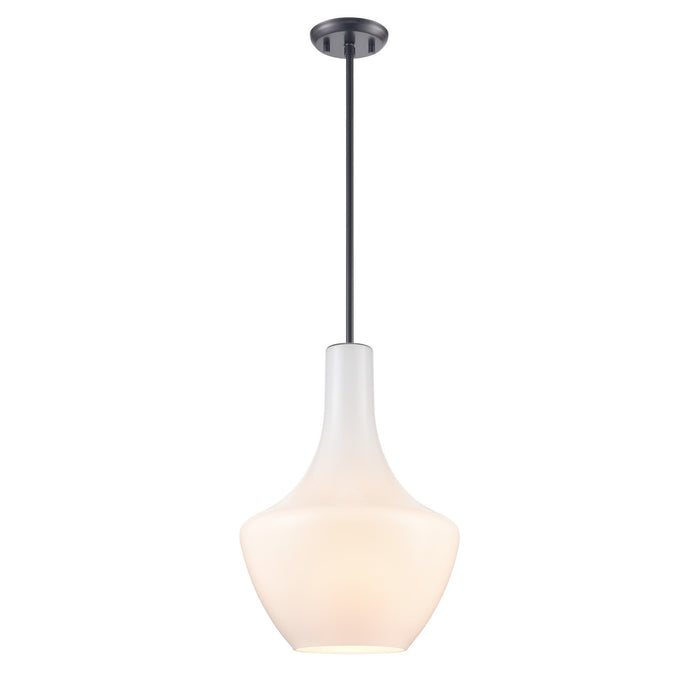 DVI Lighting - DVP25810GR-TO - One Light Pendant - St Julian - Graphie With True Opal Glass