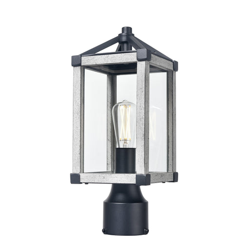 DVI Lighting - DVP41277BK+WWG-CL - One Light Outdoor Post Mount - Nipigon Outdoor - Black And White Washed Grey With Clear Glass